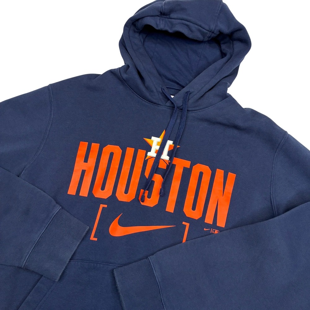 Nike Houston Astros Hoodie Men Medium Navy Blue MLB Baseball Pullover Sweatshirt